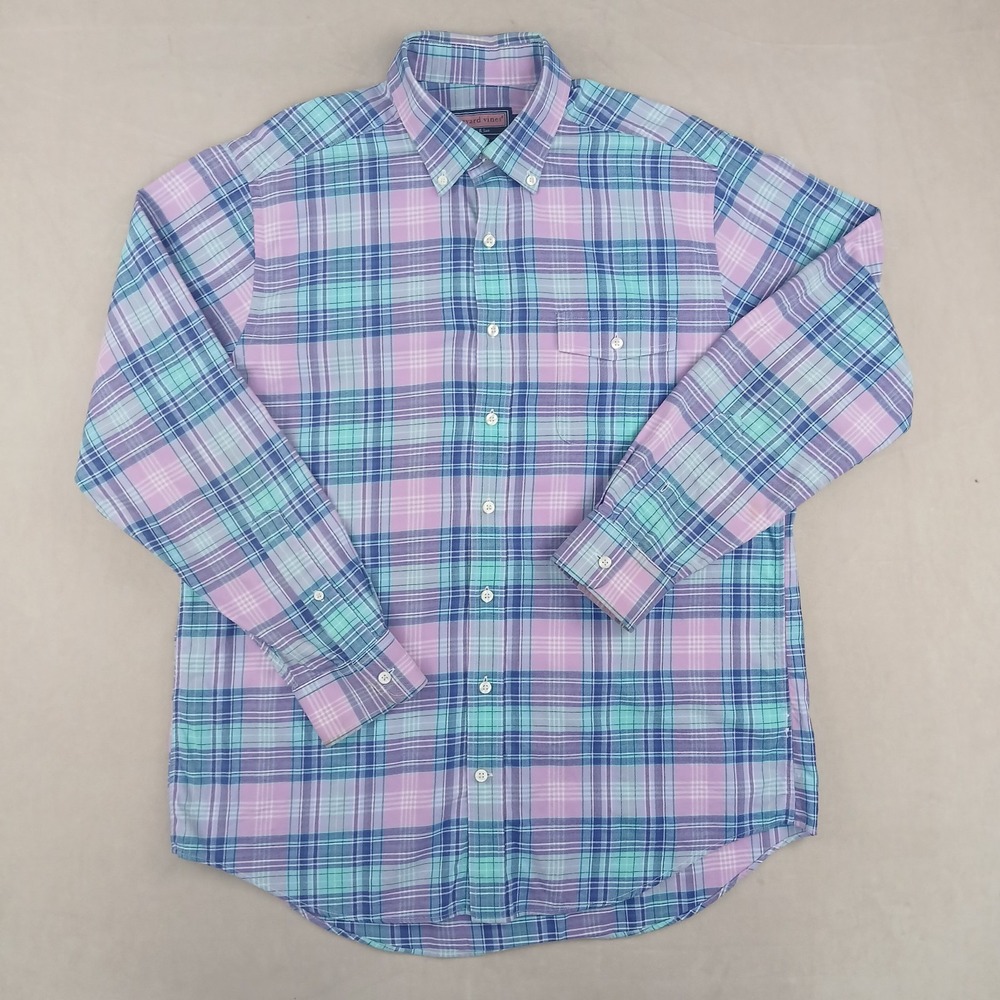 Vineyard Vines Crosby‎ Large Mens Shirt Button Down Long Sleeve FLAW 23x28